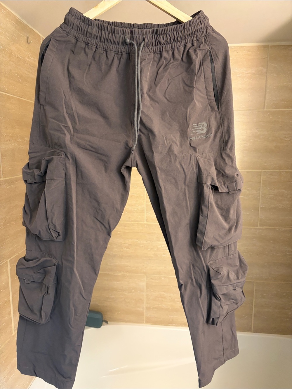 New Balance Gray women’s Cargo Joggers with Multiple Pockets